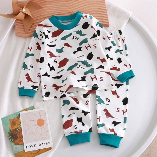 Conjunto de pijama de algodão para crianças