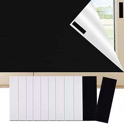 Cortinas de balcão portáteis de cobertura de viagens sem buracos DIY cortável preto adesivo de cobertura completa