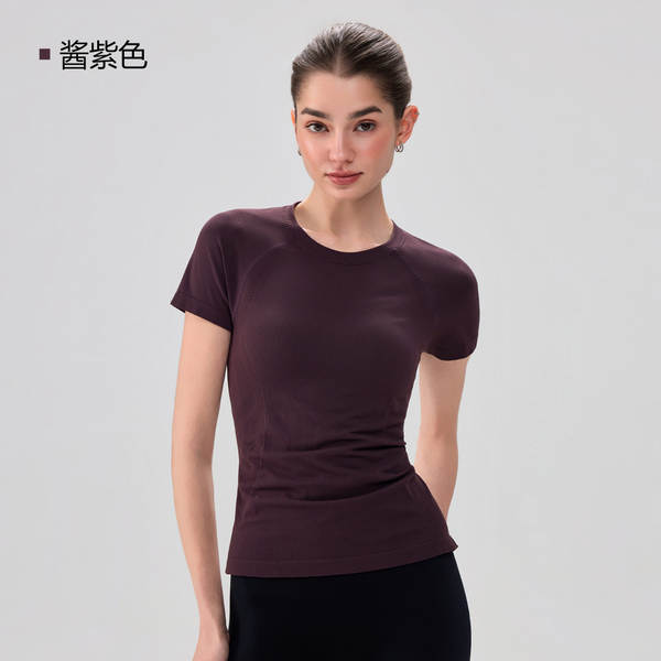 Camiseta esportiva feminina de malha