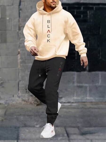 Camiseta de corrida de inverno e calça de corrida de inverno para homens 2 peças