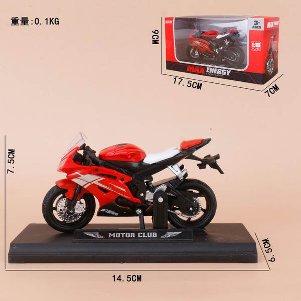 Motocicleta de liga transfronteiriça Ducati Yamaha Kawasaki H2R namorado pedaço de carro Modelo Harley Motocicleta de liga