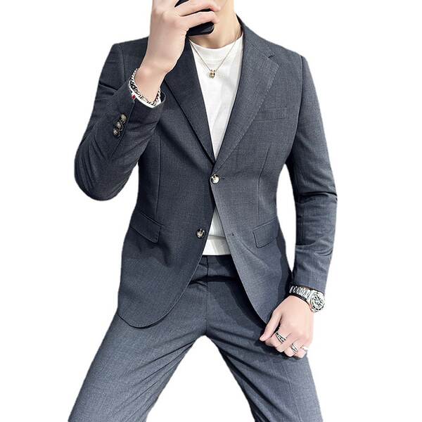 Vestido de casamento masculino de negócios de lazer dois conjuntos de 2025 corpos de moda de solteiro de casamento masculino de casamento masculino