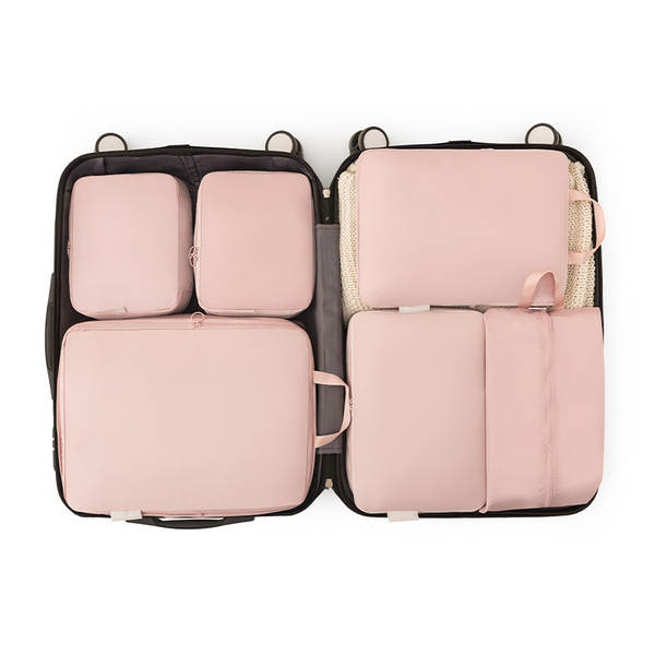 Sacos de memória de viagem de seis peças de compressão de roupas embalagem de bagagem de alta capacidade embalagem de lavagem embalagem de limpeza