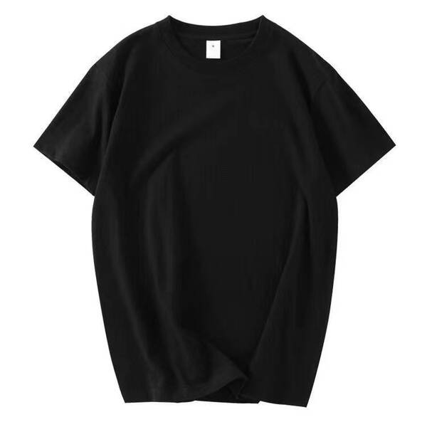 Vestido masculino de verão de 300 gramas de peso de algodão puro T-shirt masculino e feminino T-shirt de mangas curtas fabricante de roupas auto-venda