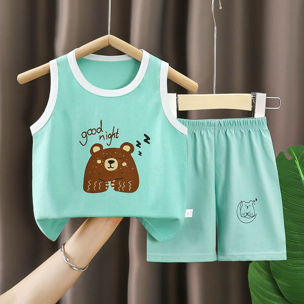 Vestido de verão infantil de algodão