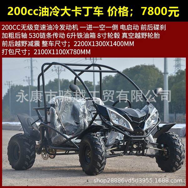 UTV Carton quatro rodas motocicleta off-road 125cc-230cc todo-terreno carro de praia adulto duplo assento elétrico