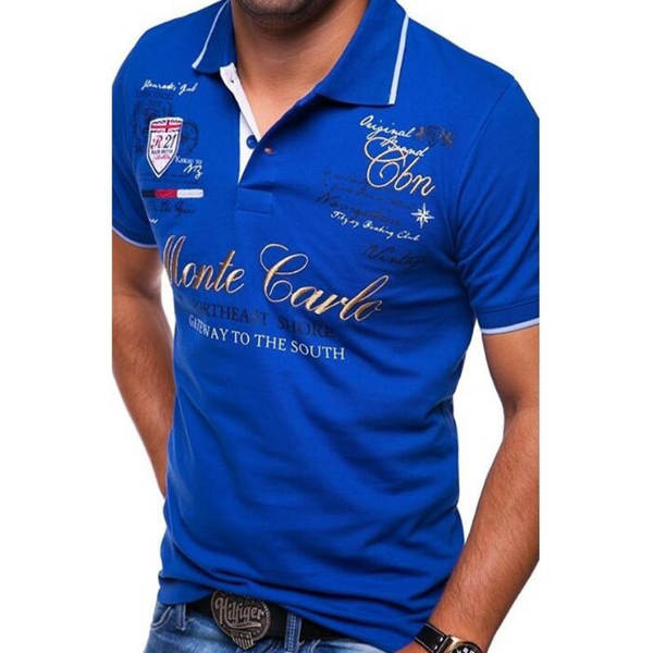 2023 Cross-border Europa e América Camiseta de esportes de lazer de três pedaços POLO camisa de golfe digital impressão de camisa