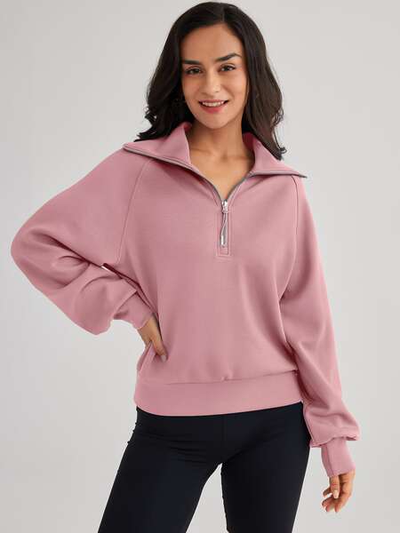 23 Outono roupas femininas super grande camisa de esportes meia-cadeia cabelo comprido um quarto-cadeia-cadeia camisa de guarda-chuva