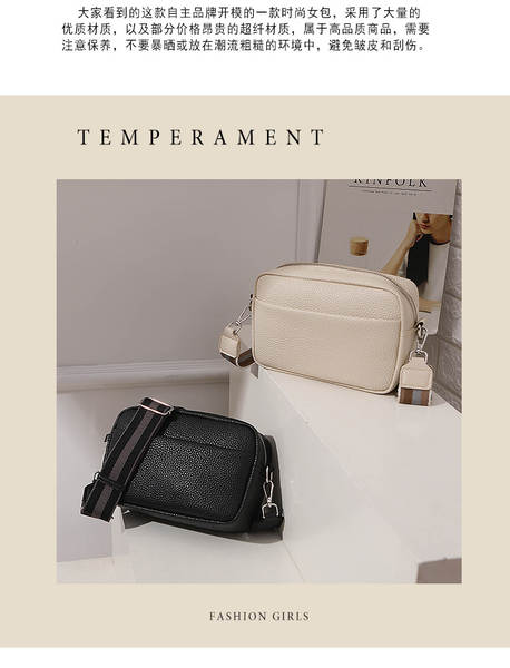 Bolsa feminina de couro PU preta