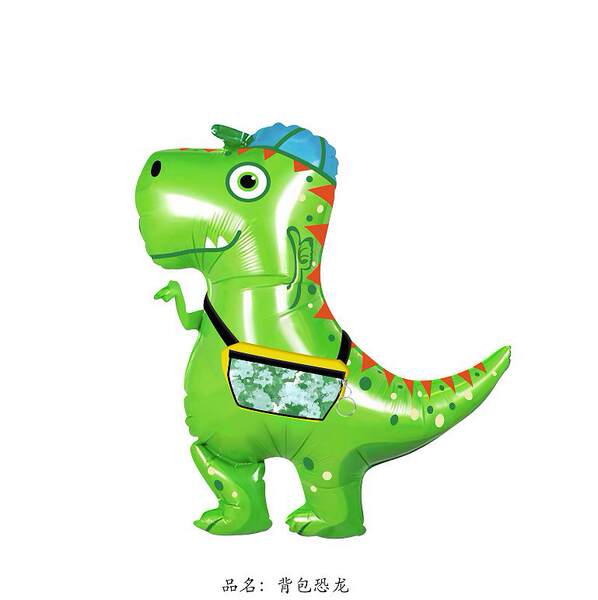 Dinossauro série inteira coroa dinossauro desenho animado verde dinossauro floresta festa de decoração atmosfera de balão de alumínio para atacado