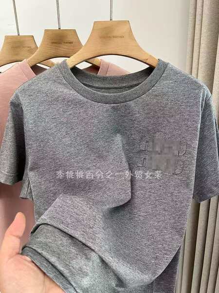 100 caroço algodão miu estilo original letra pura adesivo simples pulseira curta luva casual T-shirt na roupa feminina