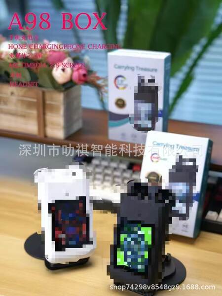 Novo TF20 BOX A98 BOX carregador de fones de ouvido 2.8 ecrã multimídia 3 em 1 ANC + ENC