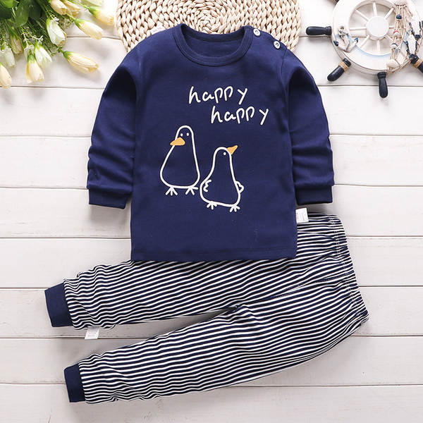 Conjunto de pijama de algodão para crianças