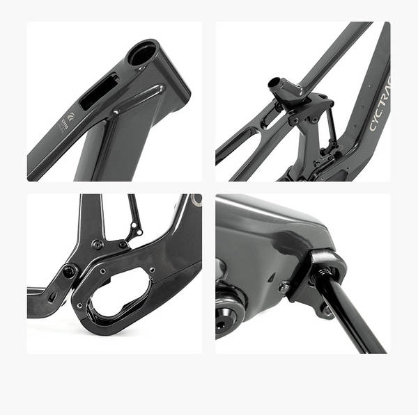 CYCTRAC motores intermediários de fibra de carbono dupla protecção contra terremotos EM19 bicicleta de montanha 250W assistência elétrica