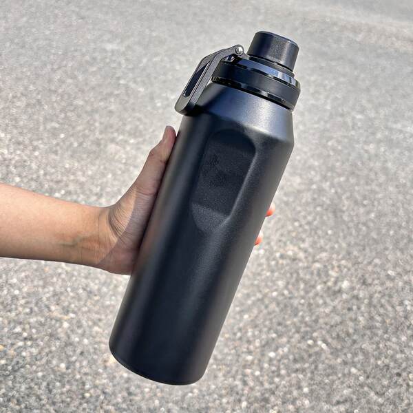 Novo vaso espacial transfronteiriço de negócios de grande capacidade 316 vaso de aquecimento de aço inoxidável ao ar livre com vaso de esporte portátil