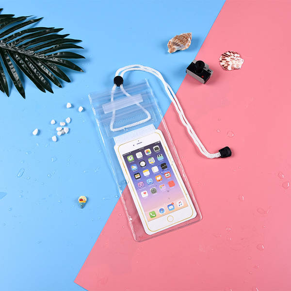 Três bolsas transparentes de telefone celular à prova d'água personalizadas tela táctil mágica bolsas inteligentes à prova d'água fabricantes atacado