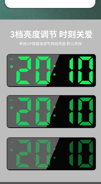 Pequeno relógio de despertador de mesa relógio eletrônico LED nocturno espelho de tempo silencioso monitor de relógio de mesa digital
