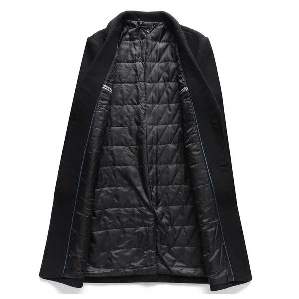 Vestido de inverno com casaco masculino e casaco masculino com casaco masculino.
