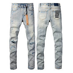 Calça Jeans Masculina Reta com Efeito Desgastado
