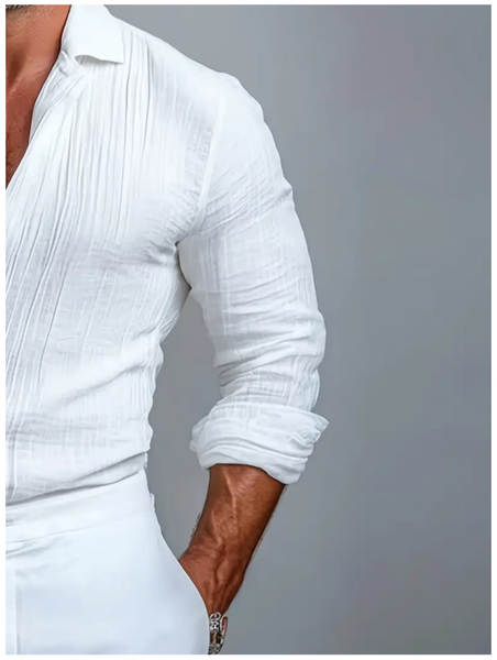 Transfronteiriço do comércio exterior muscular homens V camisa de colar negócios lazer estilo americano longas mãos jovem popular colar camisa masculina