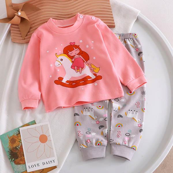 Conjunto de pijama de algodão para crianças