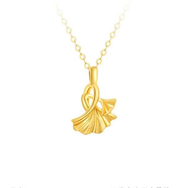 Colar de Ouro 999 com Pendente de Flor