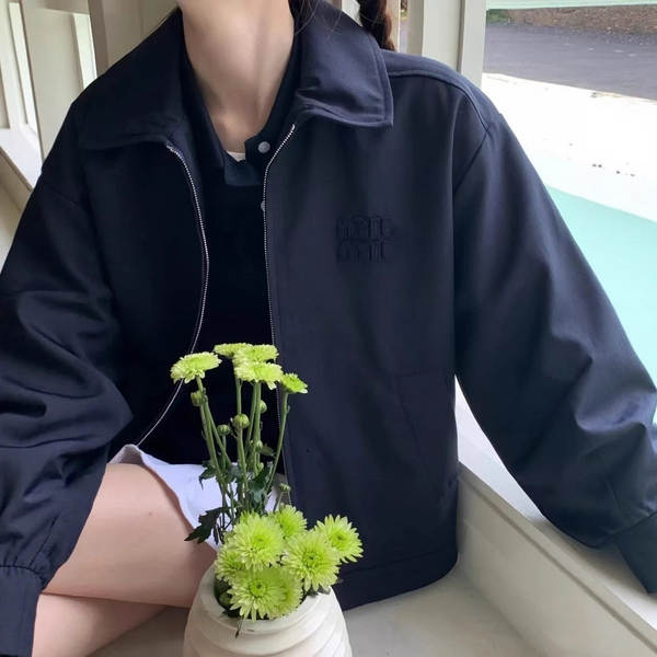 Vestido de casaco de 25 FW original da MIU para homens e mulheres