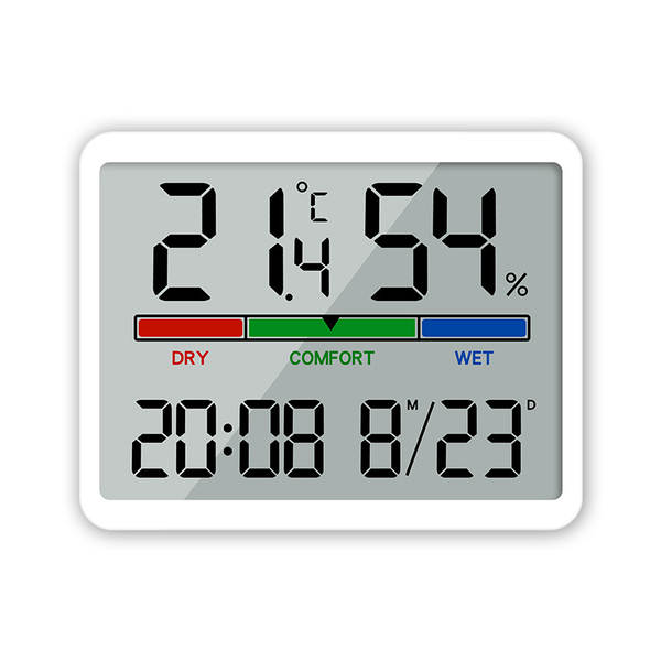 Relógio eletrônico finíssimo relógio digital simples de parede LCD pequeno relógio multifuncional de temperatura de relógio eletrônico 8218