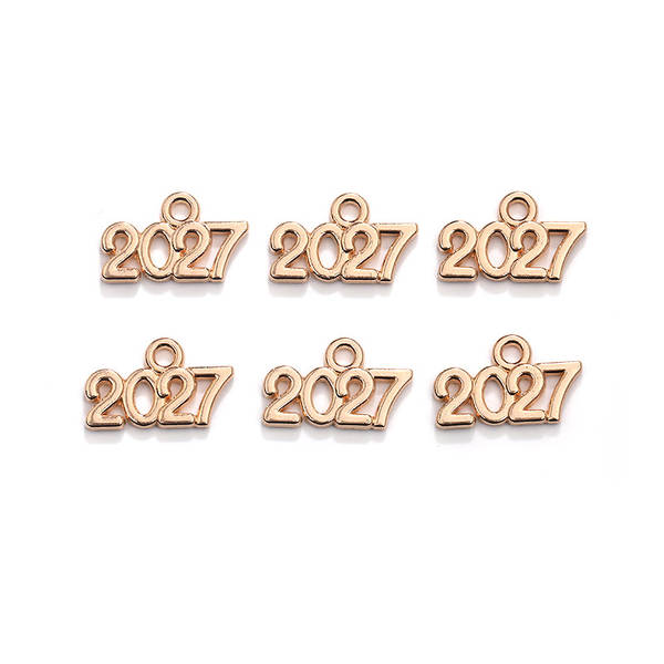 Fabricante de vendas diretas de acessórios de jóias DIY Número Suspensão 2025 2026 2027 9x14mm