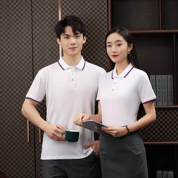 Vestido de trabalho personalizado Polo T-shirt de verão de algodão de gelo com mangas curtas impressas com logotipo T-shirt de anúncio