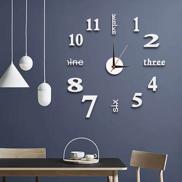 Relógios DIY criativos de parede da noite da moda com relógios simples e silenciosos para o quarto
