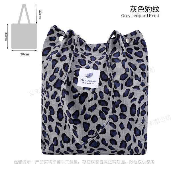 ins风简约灯芯绒帆布包双肩带帆布袋旅行外出收纳包女包单肩包