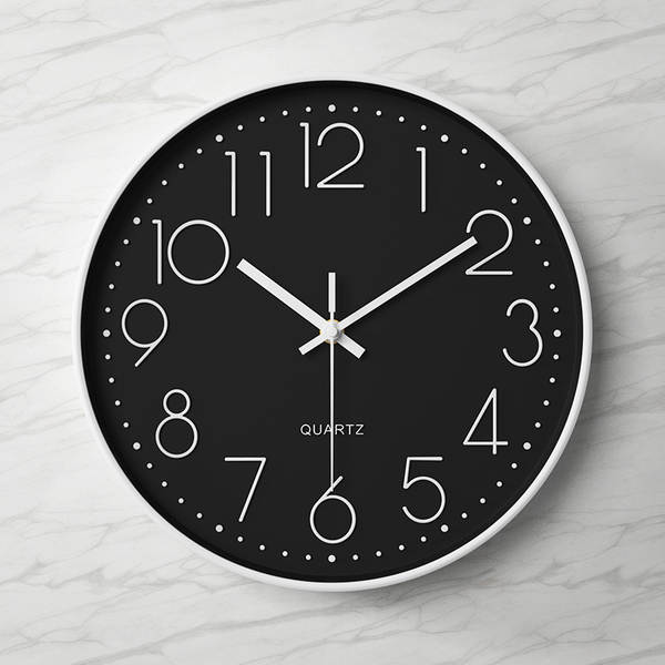 Relógio da sala de estar relógio silencioso relógio simples explosivo relógio da moda da parede relógio da casa estereoscópico 30cm relógio de pedra