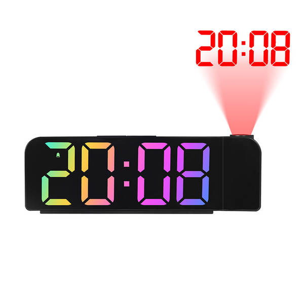 Novo relógio LED de projeção simples transfronteiriço de grande fonte de relógio eletrônico com relógio digital com temperatura 8013
