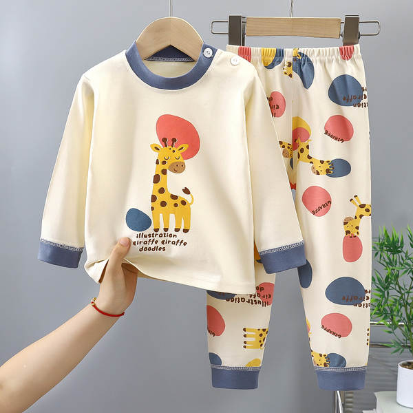 Conjunto de pijama de algodão para crianças