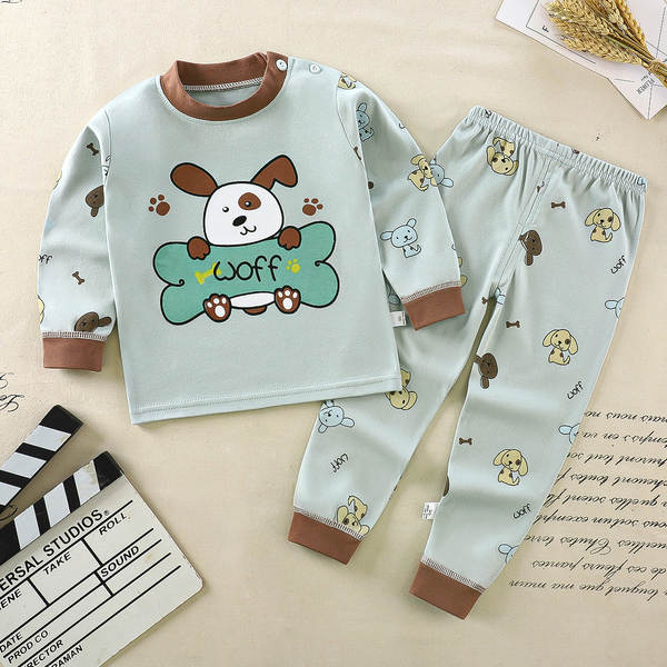 Conjunto de pijama de algodão para crianças