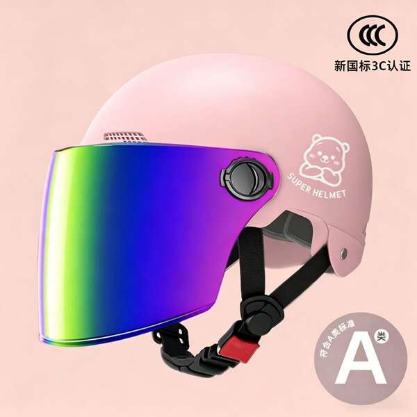 Novo modelo nacional 3C certificado capacete elétrico para motocicletas masculino e feminino quatro temporadas chapéu de segurança geral para adultos semicondutores