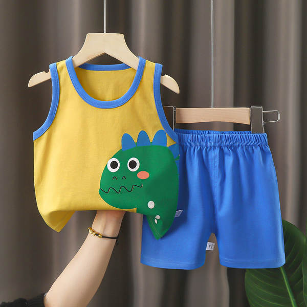 Vestido de verão infantil de algodão