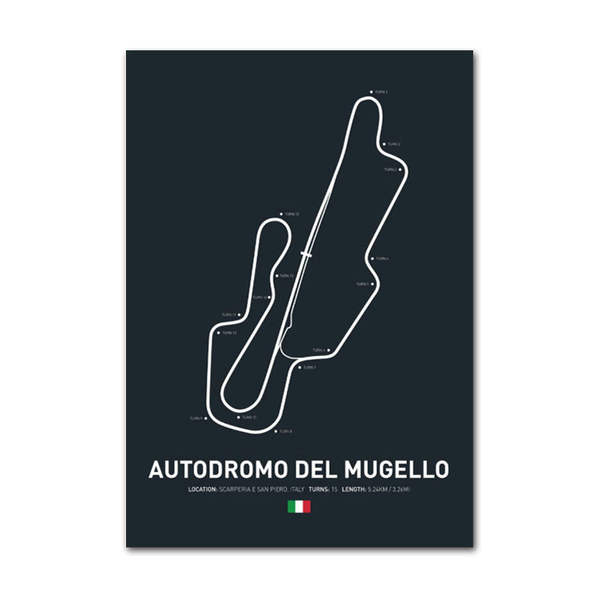 Nível 1 equação Imola Monaco circuito de circuito de vela pintura estética carros de corrida casa decoração pulverização core pintura