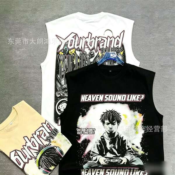 T-shirt sem mangas para homens e mulheres de verão Sleeveless