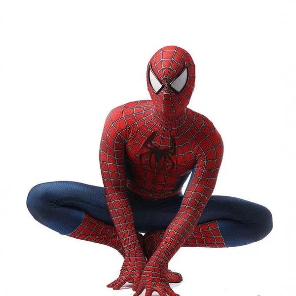 Remitoni, o Homem-Aranha de Halloween, tem roupas de personagens animadas.