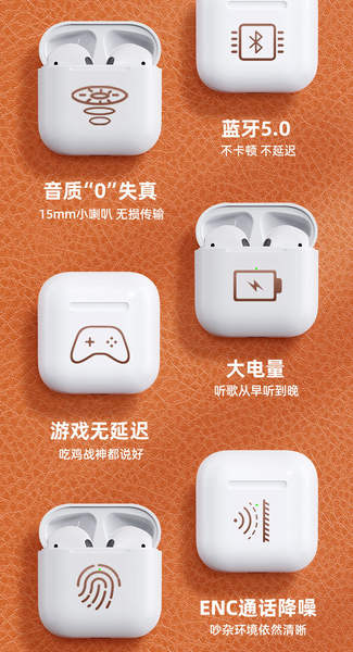 Fone de ouvido sem fio Bluetooth 2a geração 3a geração i12pro4 4a geração i7 macaron inpods cross-border tws
