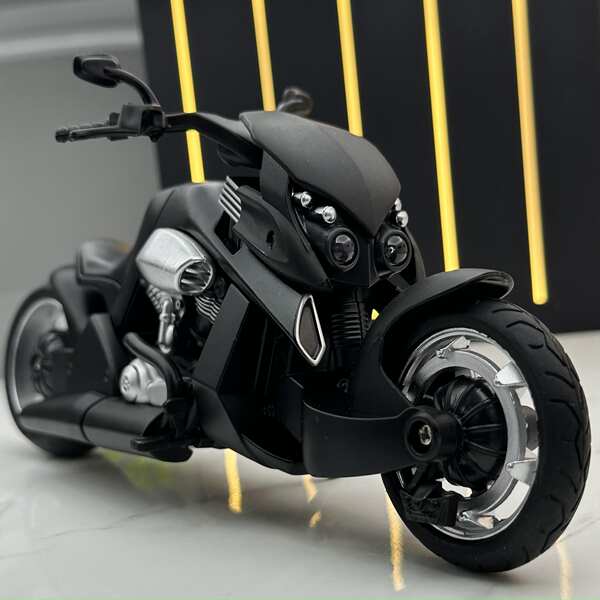Modelos de automóveis de alumínio 1:12 Yamaha Tirana Motorcycle Voz com brinquedos de luzes de brinquedos de automóveis de música