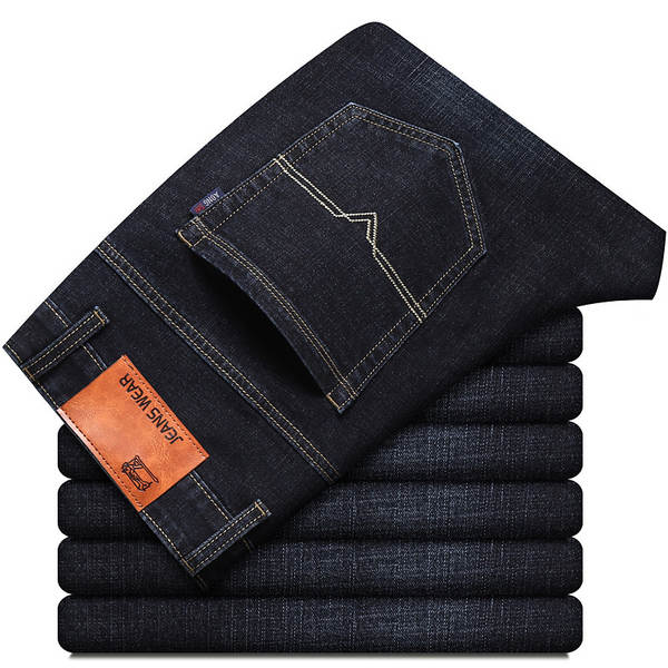 Fabricante de vendas diretas de jeans fina de verão de 2026 para homens de calça reta corpos flexíveis calças de lazer para homens jovens calças