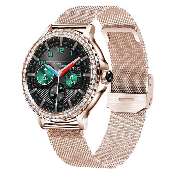 Novo relógio inteligente feminino de moda NX19 Bluetooth chamadas pulseira de movimento inteligente IP68 relógio à prova d'água forjado