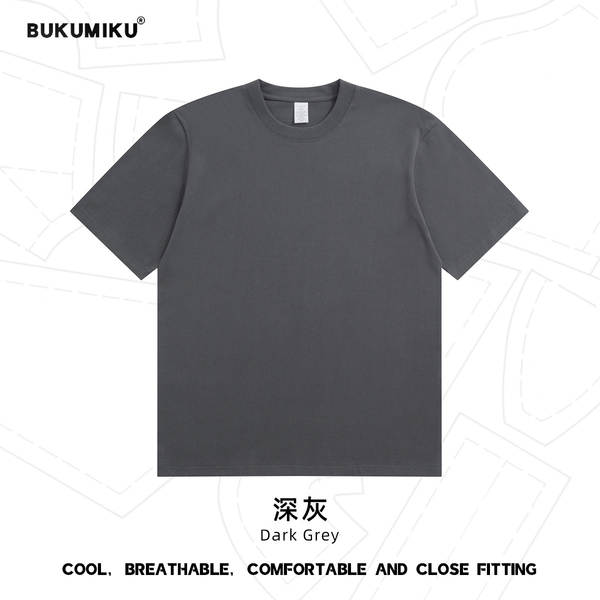 230 gramas de algodão puro de manga curta para homens T-shirt personalizado de cor pura Lonely indie logo cultura T-shirt