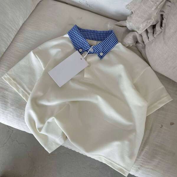 Camisa polo infantil de algodão