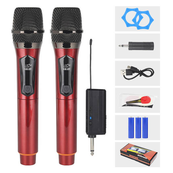 Carregador de microfone sem fio para duas casas de cartão de som KTV palco de transmissão ao vivo K-Song V-Song profissional portátil