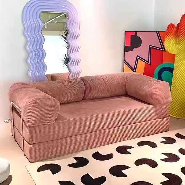 Sofá de compressão artesanal pequeno quarto de estar cama de sofá dobrável para três pessoas sofá-cama de módulo preguiçoso