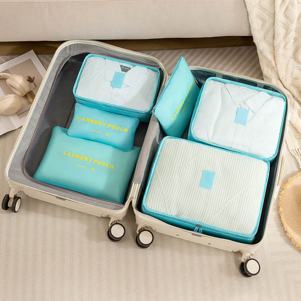 Conjunto de 6 bolsas de organização para viagem